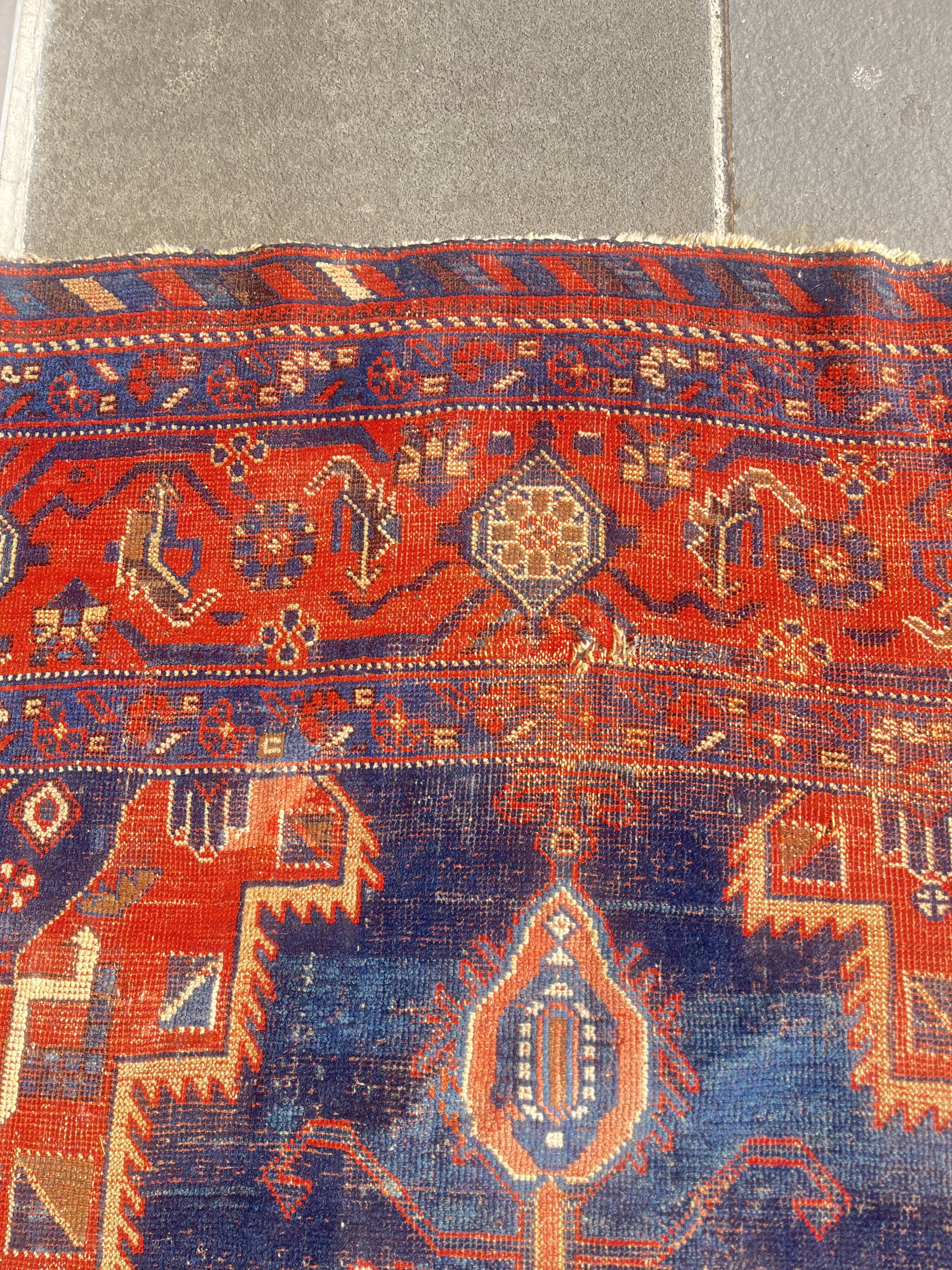 Oriental Rug Iran Afshar Neriz Antique Vase: 1.60 X 2.40 Meters
