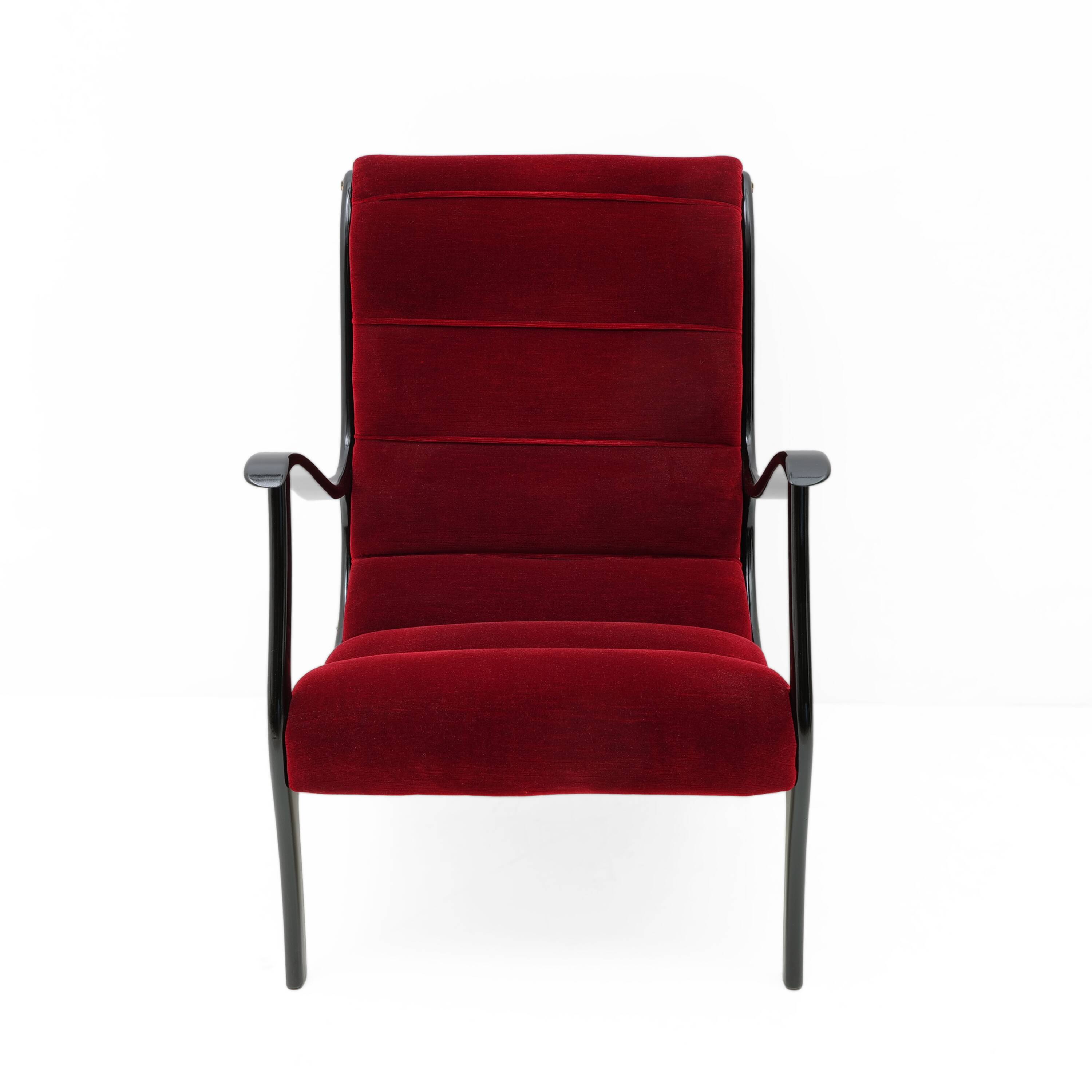 Ezio Longhi Mid-Century Modern Italian Mitzi Armchair for Elam, 1950s