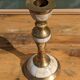 Brass and mother-of-pearl candle holder