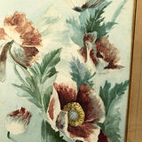 Pair of large watercolors. Bouquets of flowers Late nineteenth, early twentieth Stunt wooden frames and d