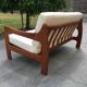 Scandinavian teak 2-seater sofa 60s