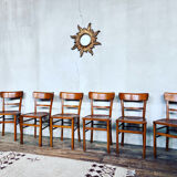 Parisian bistro chair troquet style Baumann, Fischel, Kohn, Lutherma in retro vintage beech wood