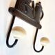 Coat rack made of steel and porcelain