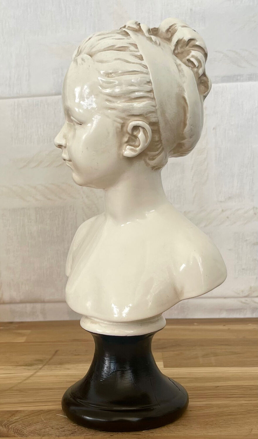 Glazed terracotta bust