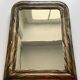 Blackened wood mirror patina effect 50x38cm