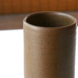 Antonio Lampecco's brown ceramic roll vase, 70s
