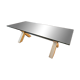 Rectangular dining table with glass top from Roche Bobois.