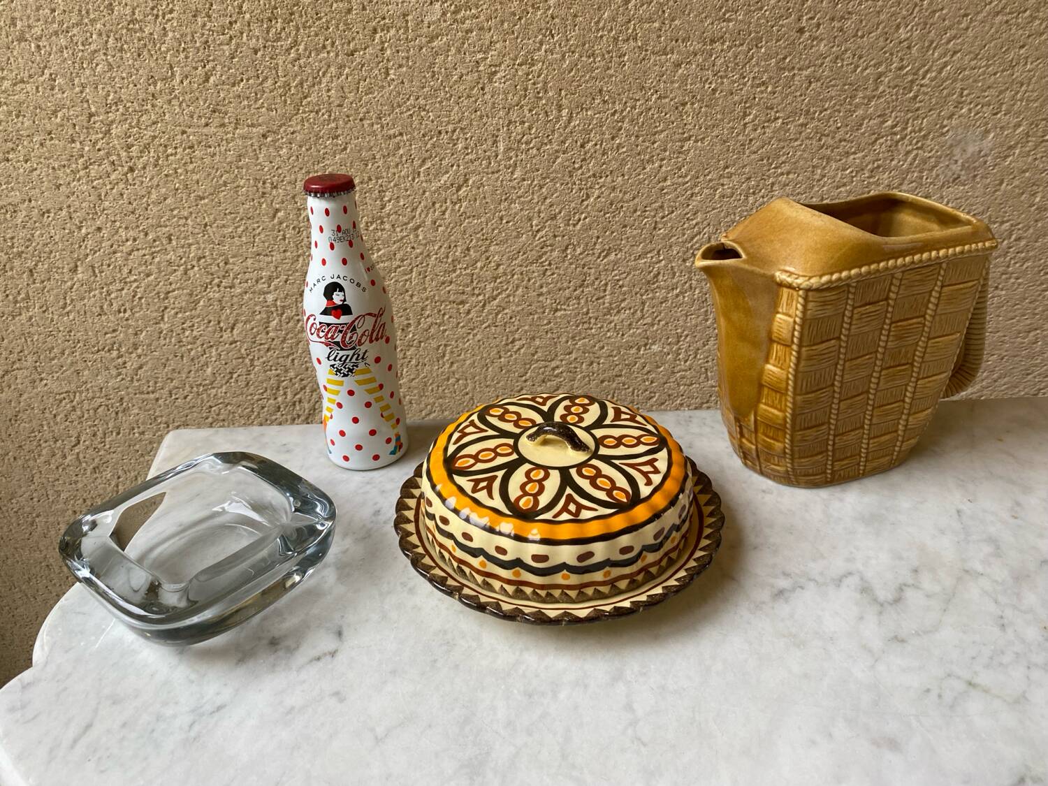 Vintage 1960s HB Quimper ceramic butter cheese box