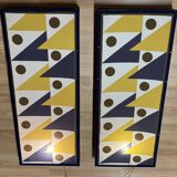 Pair of large "Scandinavian Design" wall lights.