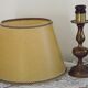 Spanish Vintage Brass Table Lamp With Beige Braided Plastic Shade 5555