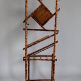 Antique bamboo wardrobe with mirror — exotic style, late 19th century