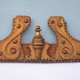 Miroir Tramp Art encadré avec éléments en laiton 94 96 Prusse