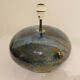 Round glazed ceramic lamp - from the 1960s