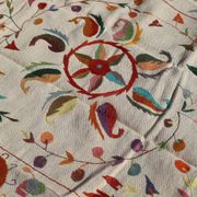 Multicoloured white kilim rug – 238 x 159 cm