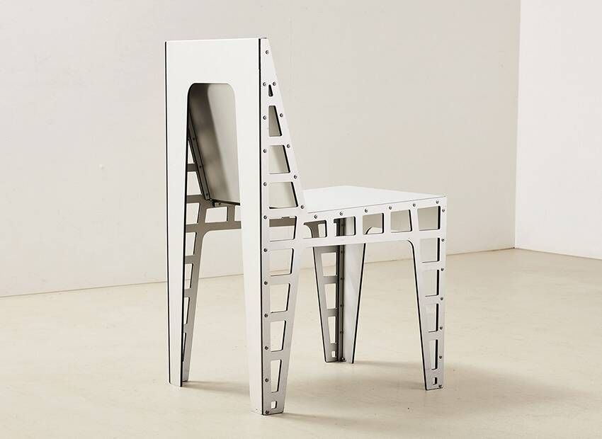 Very rare Set of 6 Alu Chairs by Richard Hutten for Hidden Netherlands 2000
