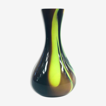 Labelled Murano Glass Vase by Carlo Moretti, 1970s