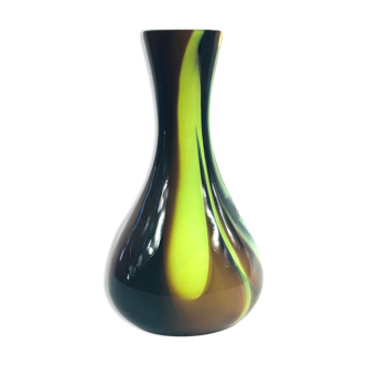 Vase en verre de Murano étiqueté par Carlo Moretti, années 1970