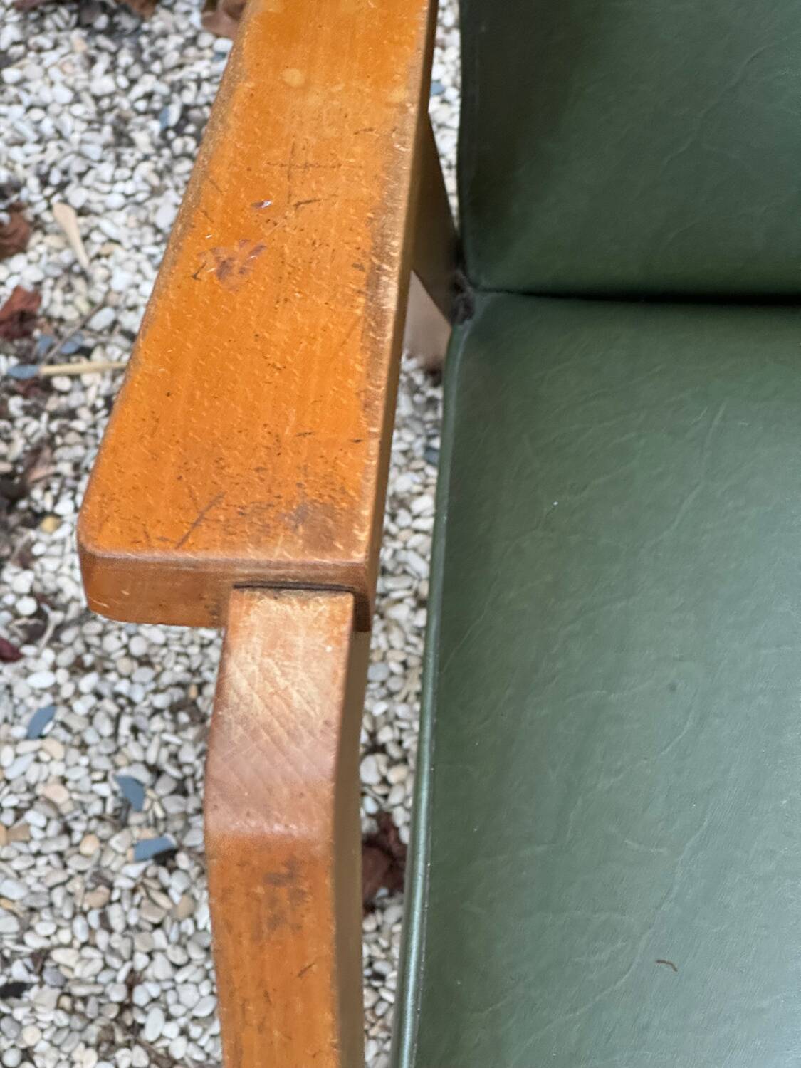 Scandinavian armchair with compass feet