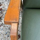 Scandinavian armchair with compass feet