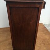 Parisian buffet in waxed wood, 2 glass doors, 2 drawers