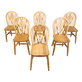 Ensemble de 6 chaises de salle à manger Ercol vintage, années 1950