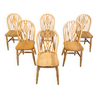 Set of 6 vintage Ercol dining chairs, 1950s