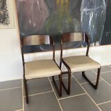 Pair of Baumann chairs model sled