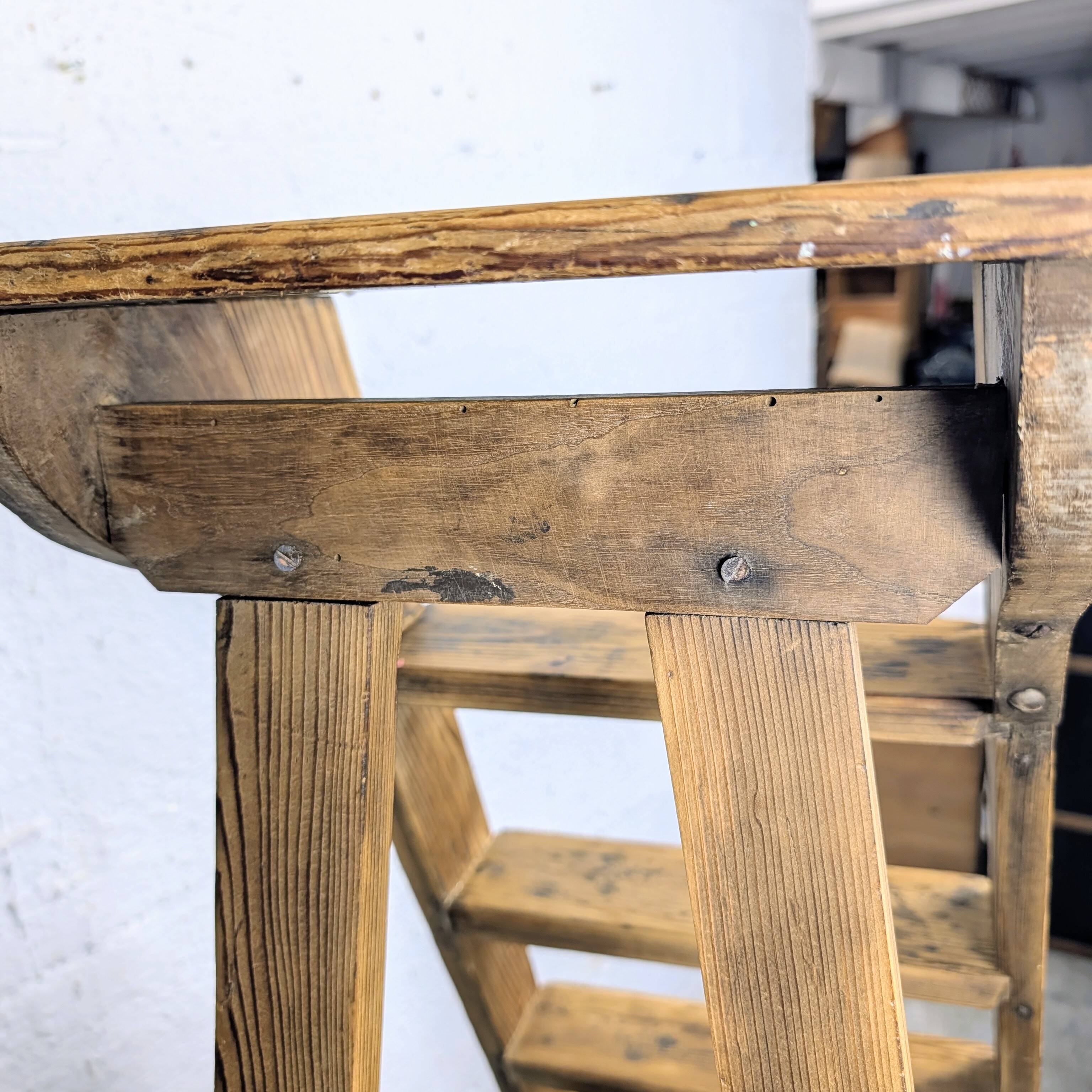 Antique wooden step stool