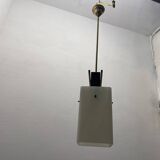 Opaline Glass Brass Light Pendant 1950’s