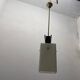 Opaline Glass Brass Light Pendant 1950’s