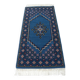 Vintage traditional Tunisian oriental rug in handmade blue wool.