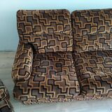 Set vintage sofa bed and 2 armchairs