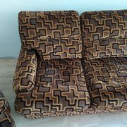 Set vintage sofa bed and 2 armchairs
