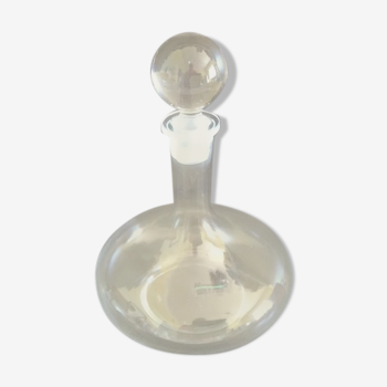Mouth-blown glass decanter