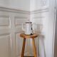 White enamel coffee pot