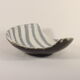 Striped ceramic vide-poche bowl by Carstens Tönnieshof, Germany 1950s.