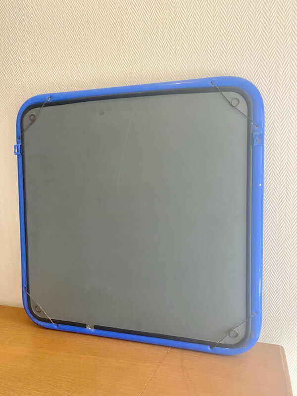 Miroir IKEA vintage acier tubulaire bleu