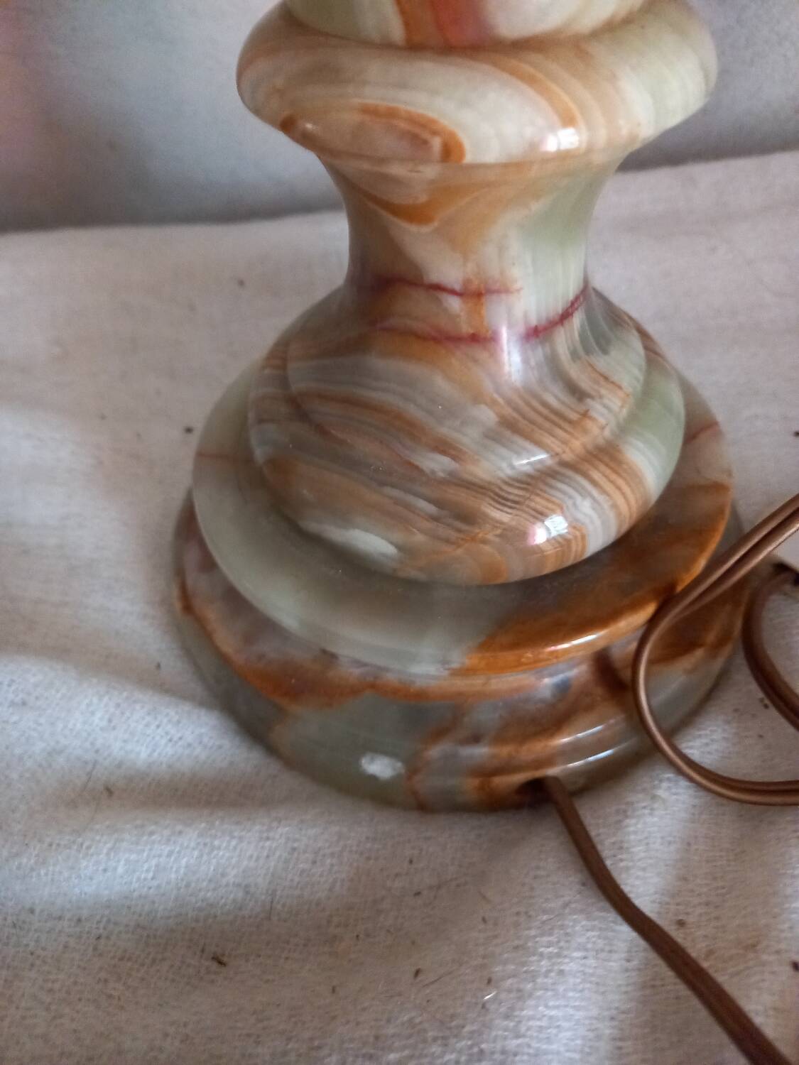 Lampe vintage en onyx