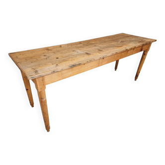 Antique pinewood table dining table side table 65 x 202 cm