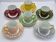 Set of 6 multicoloured moka cups in Limoges fine porcelain.