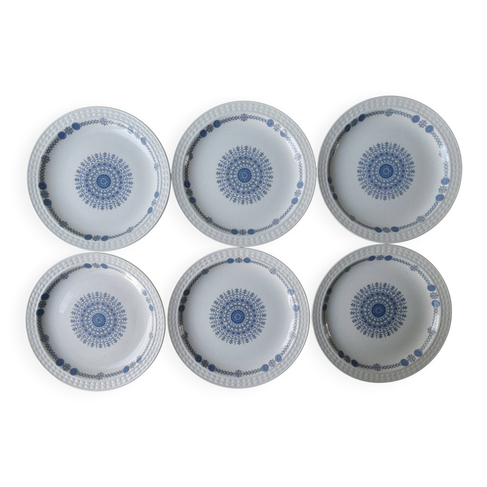 6 dessert or starter plates, Pontesa, Castilian Collection Granada