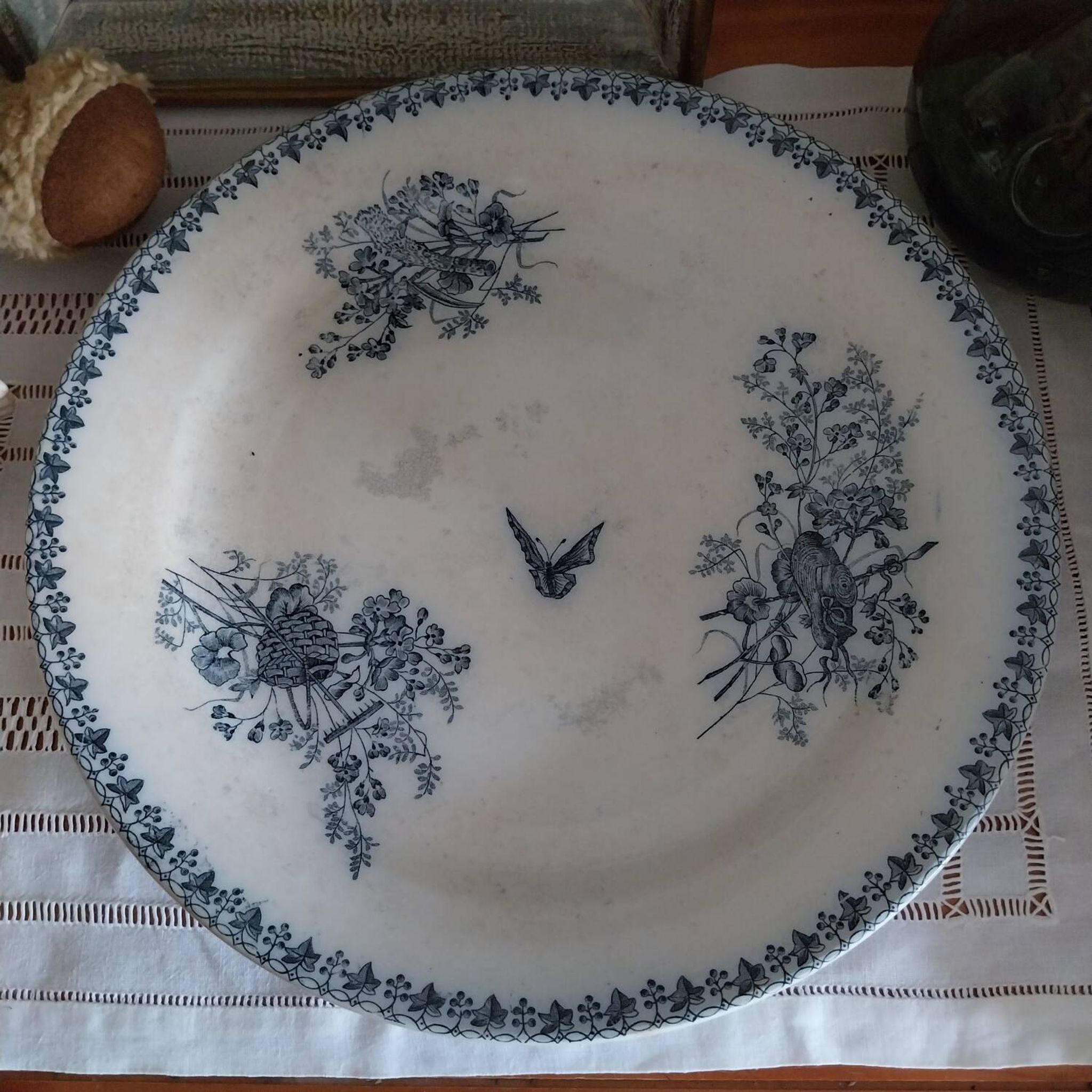 Grand plat terre de fer Onnaing Nord modèle Moisson