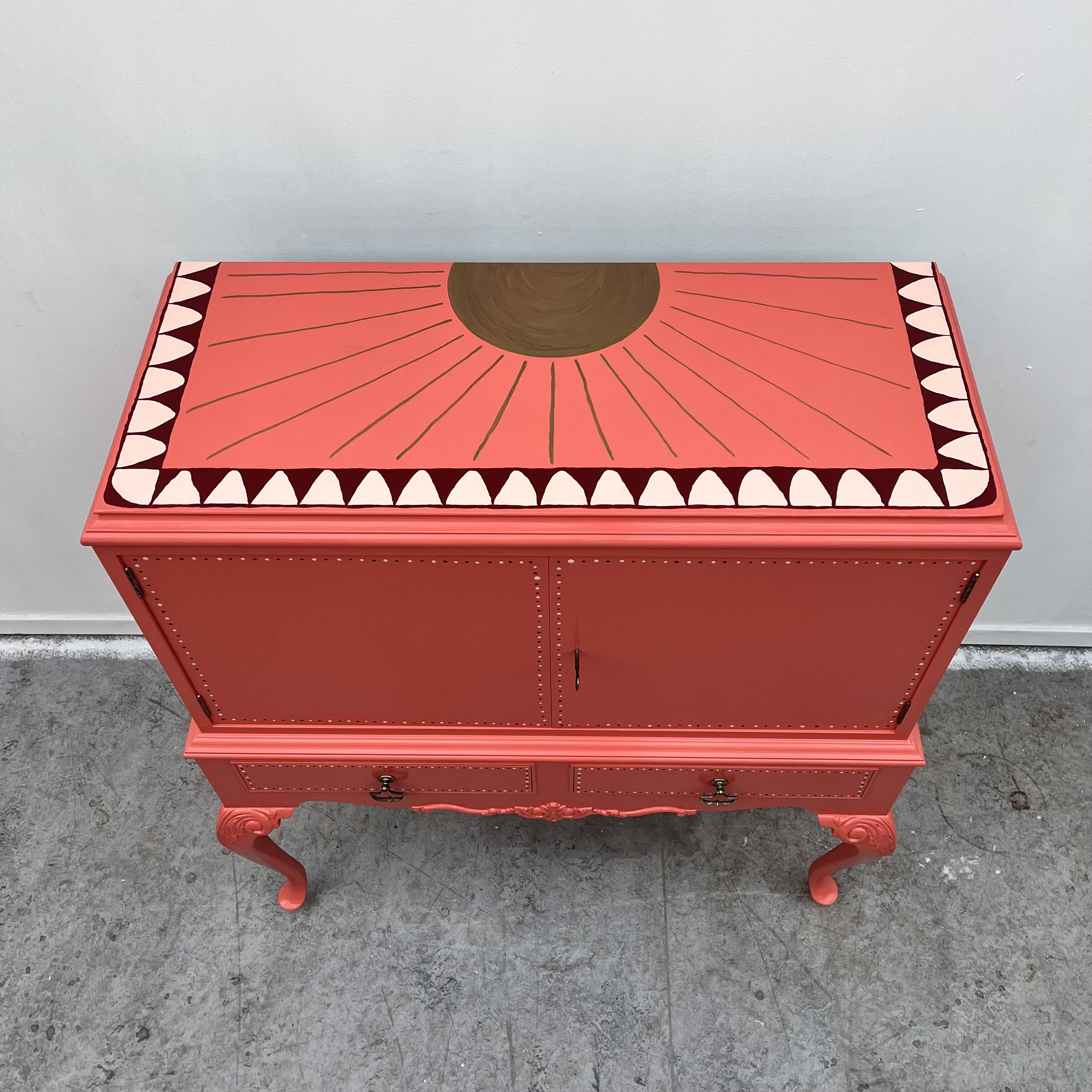Sunny Side Up – Cabinet vintage peint à la main