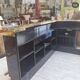 Maison Jansen counter in brass and blue lacquer