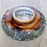 ceramic ashtray – France, 1960s – volcanic enamel