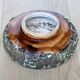 ceramic ashtray – France, 1960s – volcanic enamel