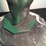 Max Le Verrier Large Art Deco lamp model "Lumina" 64 CM