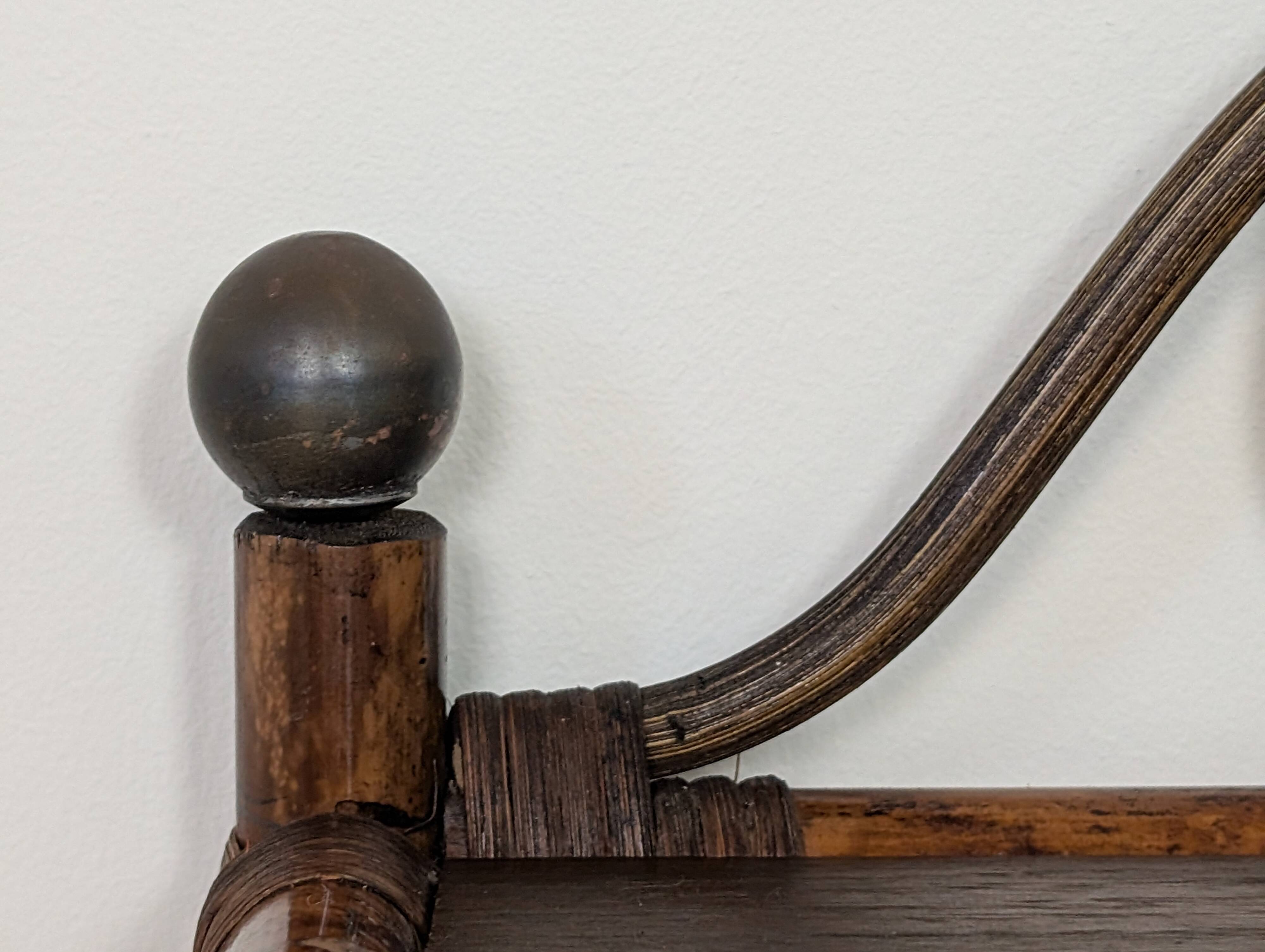Pair of rattan bedside tables