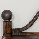 Pair of rattan bedside tables