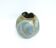 Postmodern Sculptural Hand-Made Iridescent Blue Glazed Earthenware Vase, Italy